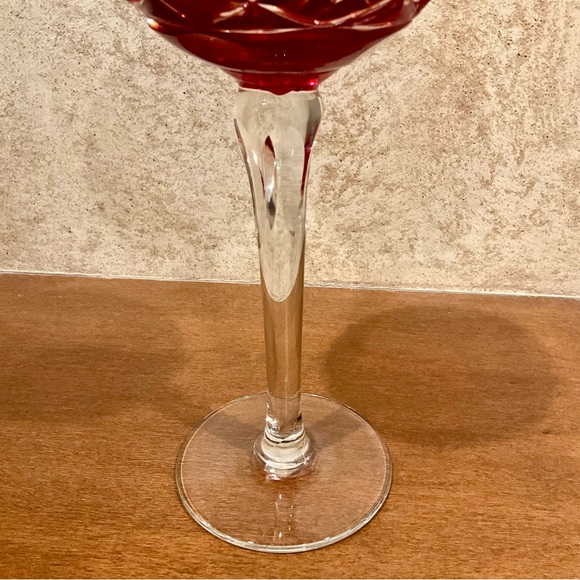 Large Red Cut to Clear Wine - Picture 6 of 6